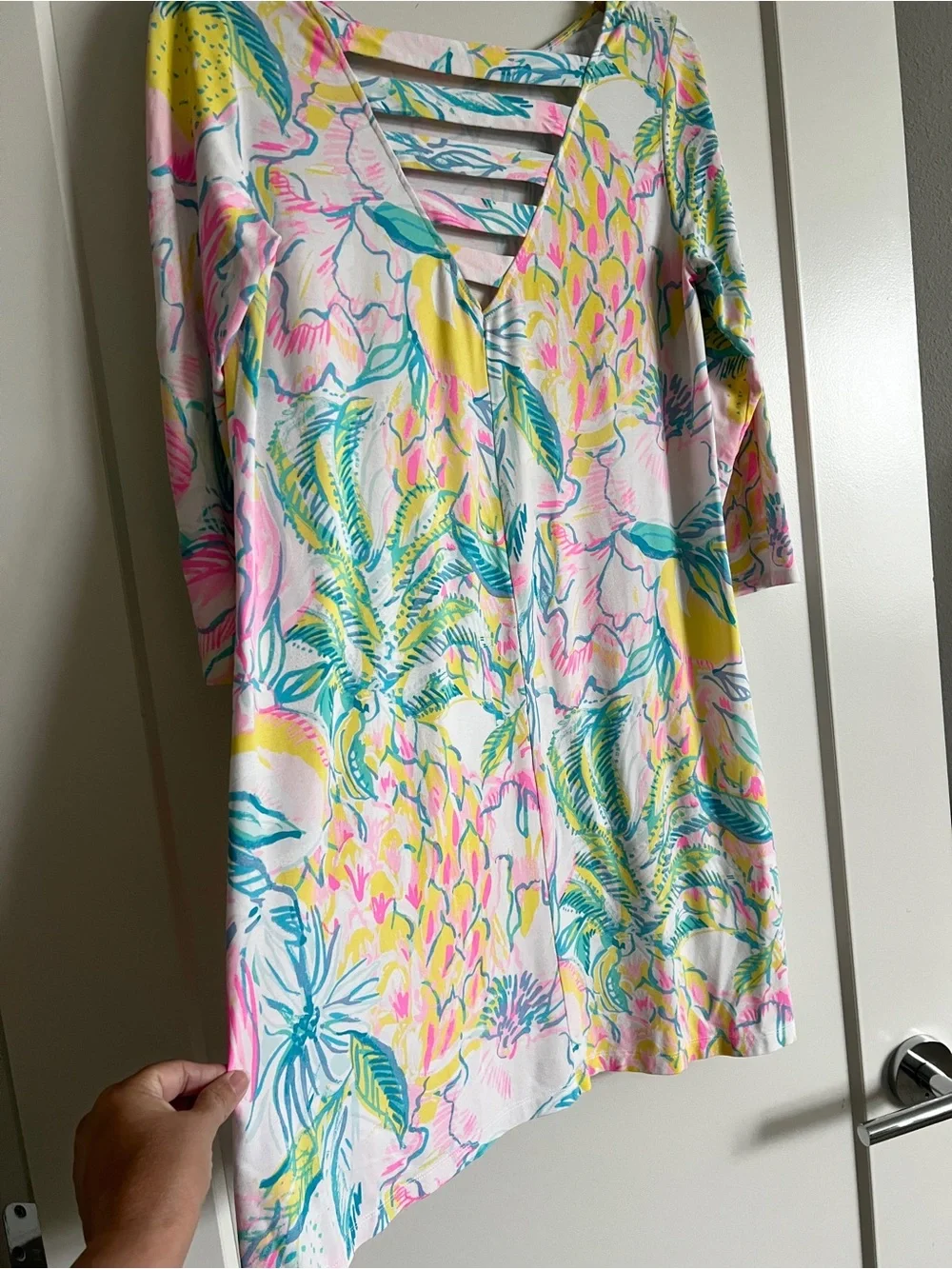 Lilly Pulitzer Ophelia Swing Dress Multi Fiesta Bamba Medium Lattice Back Dress - Picture 14 of 16